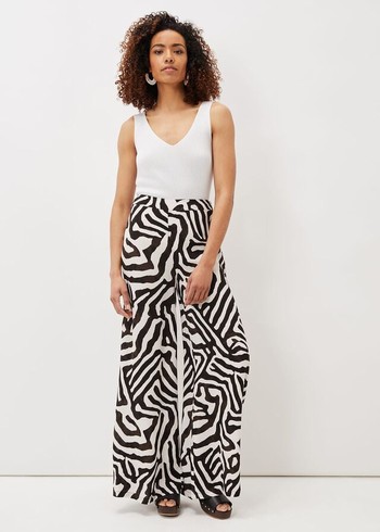 Phase Eight Isabelle Zebra Print Wide Leg Trousers Multicolor Canada | HSYEUF-032